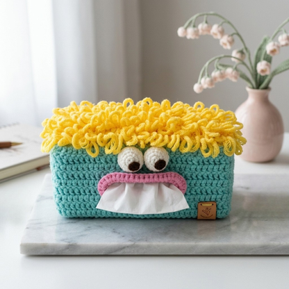 Cute Character Tissue Box Cover Crochet Pattern Bundle Cake & Bunny