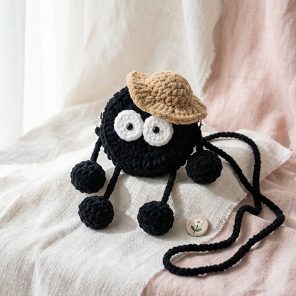Cute Coal Ball Crossbody Bag Crochet Pattern