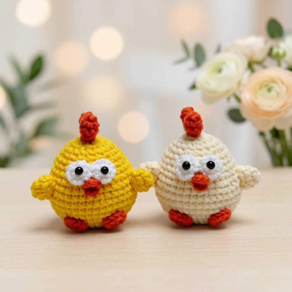 5-in-1 Chick Amigurumi Crochet Pattern Bundle