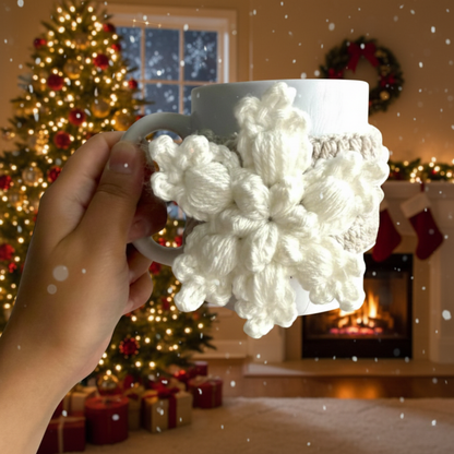 Snow kissed Star Mug Cozy Crochet Pattern