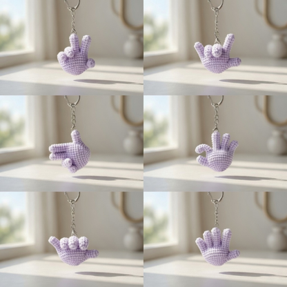 Mini Crochet Hand Keychain Pattern