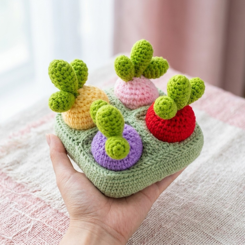 3 in 1 Carrot Pulling Toy for KidsCrochet Pattern