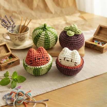 Combo Fruit Cat Crochet Pattern