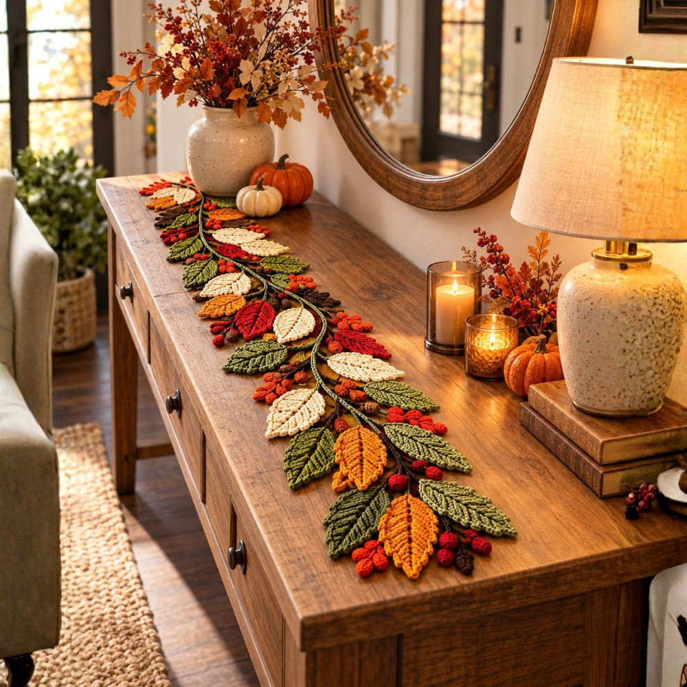 10 Fall Crochet Table Runner Patterns Bundle