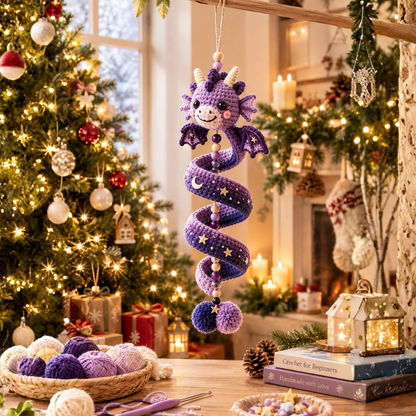 5-in-1 Crochet Dragon Spiral Hanging Pattern