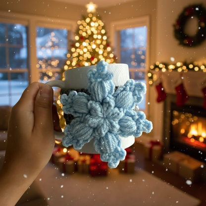 Snow kissed Star Mug Cozy Crochet Pattern