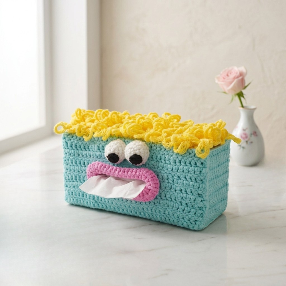 Cute Character Tissue Box Cover Crochet Pattern Bundle Cake & Bunny