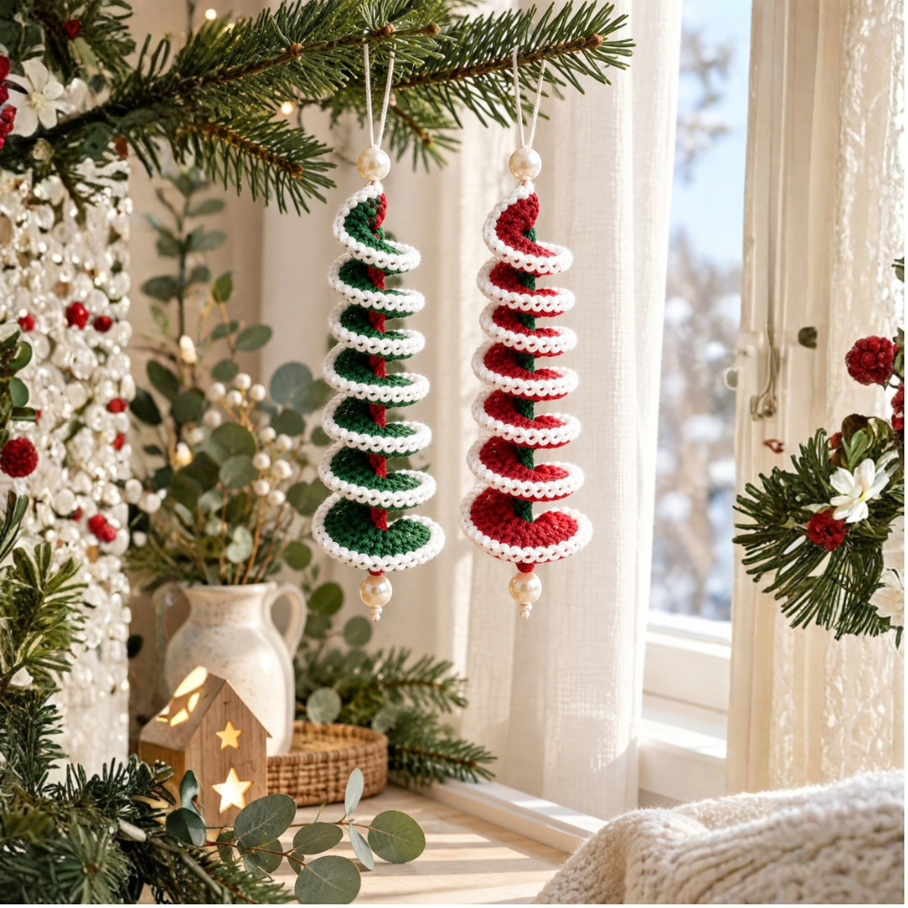 Spiral Swirl Christmas Ornament Crochet Pattern