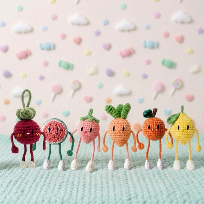 6In1 Mini Fruit Crochet Pattern