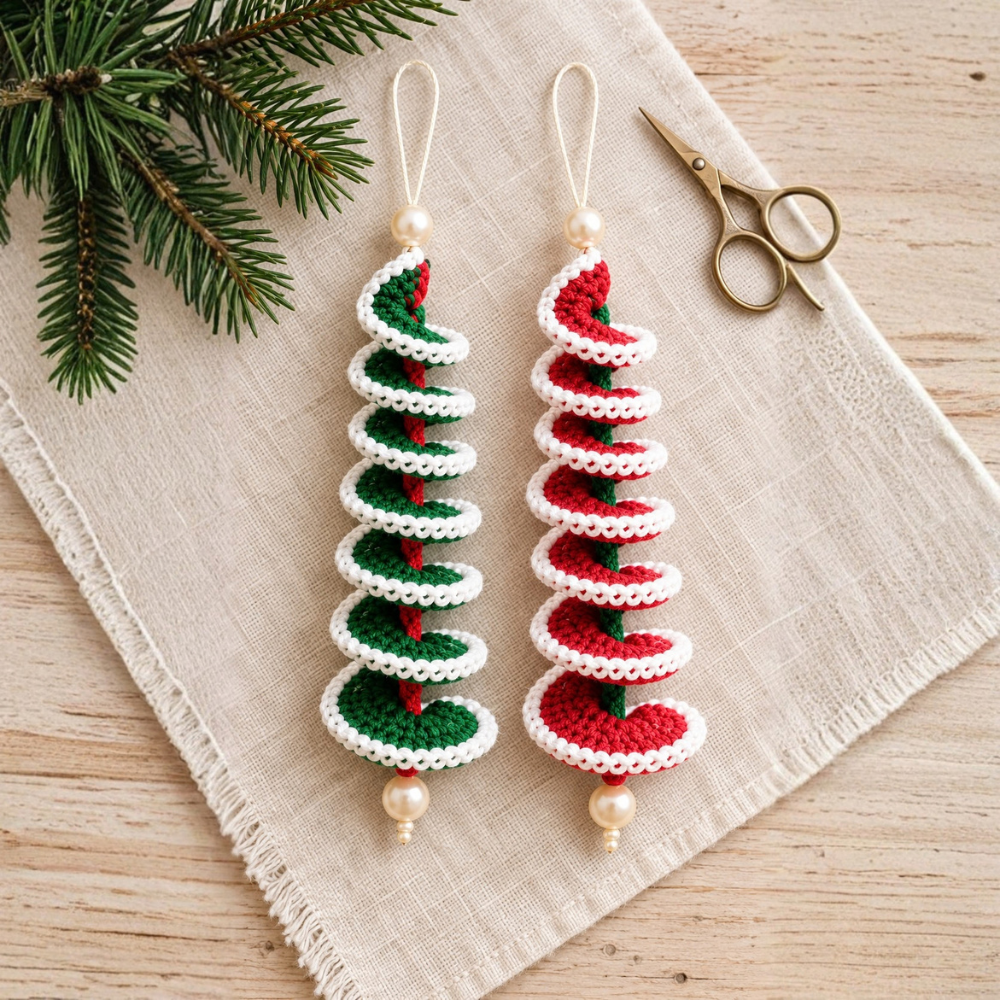 Spiral Swirl Christmas Ornament Crochet Pattern