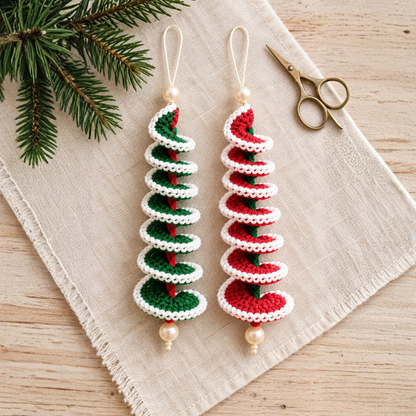 Spiral Swirl Christmas Ornament Crochet Pattern