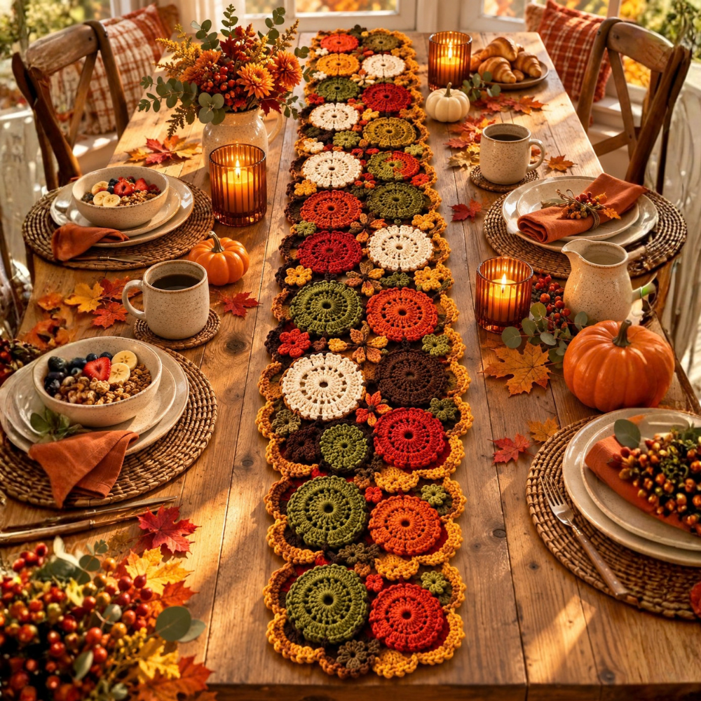 10 Fall Crochet Table Runner Patterns Bundle