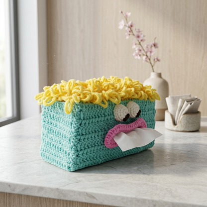 Cute Character Tissue Box Cover Crochet Pattern Bundle Cake & Bunny