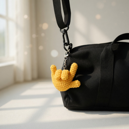 Mini Crochet Hand Keychain Pattern