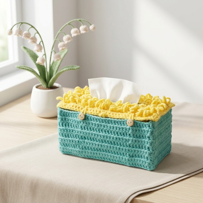 Cute Character Tissue Box Cover Crochet Pattern Bundle Cake & Bunny