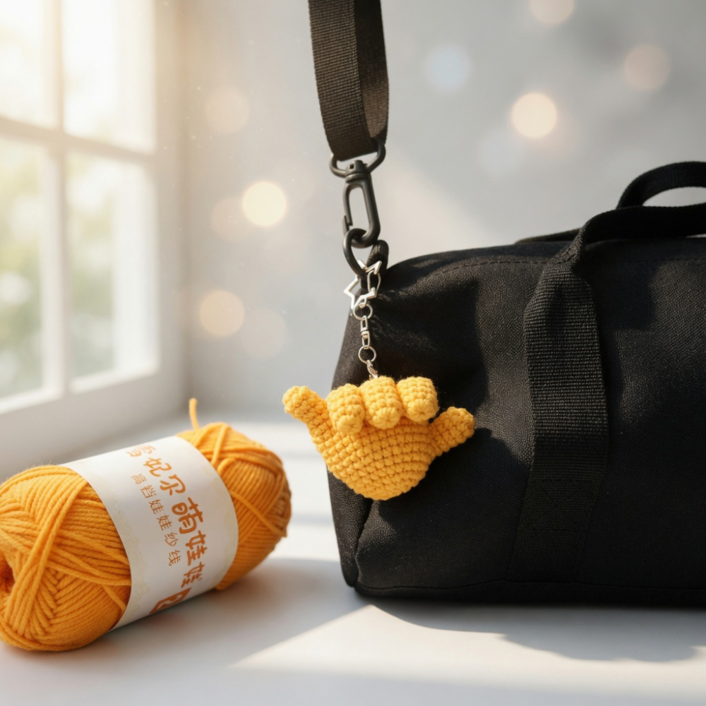 Mini Crochet Hand Keychain Pattern