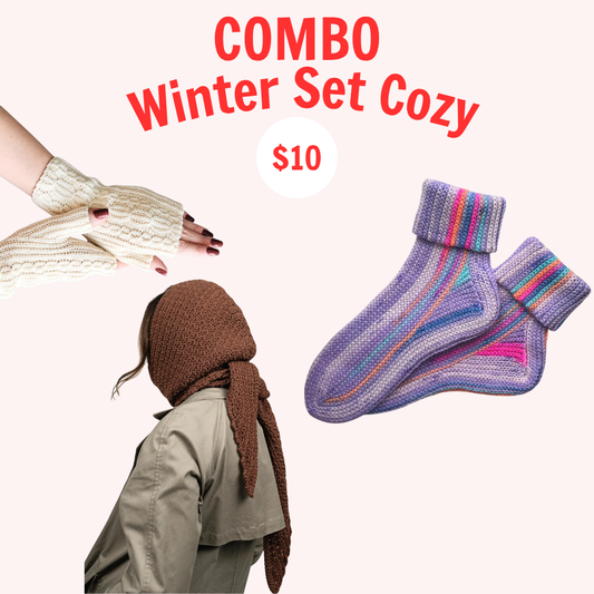 Winter Set Cozy Hooded Scarf Crochet Pattern