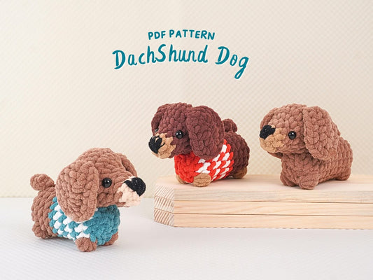 3-in-1 Sausage Dog Family Crochet Pattern